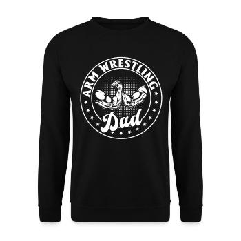 bras de fer papa bras de fer bras de fer papa - Sweat-shirt Unisexe - noir - Devant - Alina (178cm) & Michal (187cm)