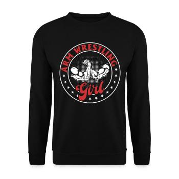 bras de fer Bras de fer Bras de fer Bras de fer Fille - Sweat-shirt Unisexe - noir - Devant - Alina (178cm) & Michal (187cm)