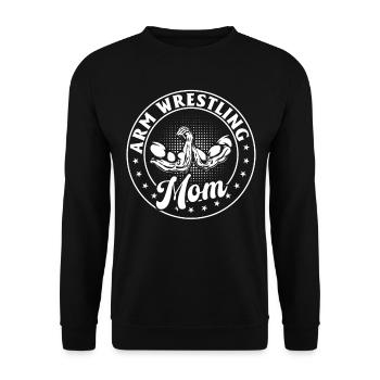 Bras de fer Maman Bras de fer Bras de fer Maman - Sweat-shirt Unisexe - noir - Devant - Alina (178cm) & Michal (187cm)