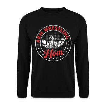 Bras de fer Maman Bras de fer Bras de fer Mama - Sweat-shirt Unisexe - noir - Devant - Alina (178cm) & Michal (187cm)