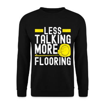 Tiler Floor Layer - Unisex Sweatshirt - black - Front - Alina (178cm) & Michal (187cm)