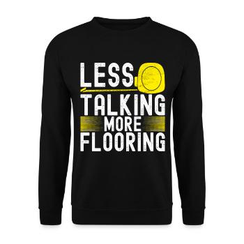 Tiler Floor Layer - Unisex Sweatshirt - black - Front - Alina (178cm) & Michal (187cm)