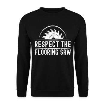 Tiler Floor Layer - Unisex Sweatshirt - black - Front - Alina (178cm) & Michal (187cm)