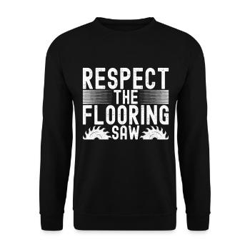 Tiler Floor Layer - Unisex Sweatshirt - black - Front - Alina (178cm) & Michal (187cm)
