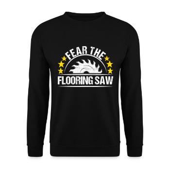 Tiler Floor Layer - Unisex Sweatshirt - black - Front - Alina (178cm) & Michal (187cm)