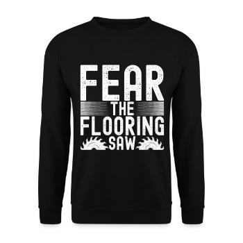 Tiler Floor Layer - Unisex Sweatshirt - black - Front - Alina (178cm) & Michal (187cm)