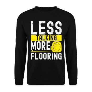 Tiler Floor Layer - Unisex Sweatshirt - black - Front - Alina (178cm) & Michal (187cm)
