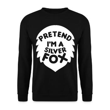 Faire semblant d’être un renard argenté Funny Design - Sweat-shirt Unisexe - noir - Devant - Alina (178cm) & Michal (187cm)
