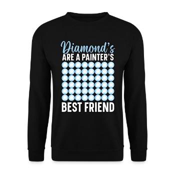 Diamond painting hand tools diamond painter - Unisex Sweatshirt - black - Front - Alina (178cm) & Michal (187cm)