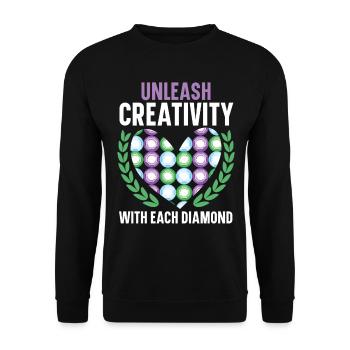 Outils de peinture au diamant Diamond Painter - Sweat-shirt Unisexe - noir - Devant - Alina (178cm) & Michal (187cm)