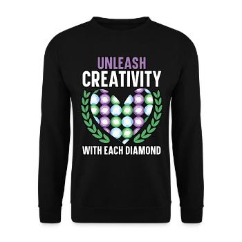 Outils de peinture au diamant Diamond Painter - Sweat-shirt Unisexe - noir - Devant - Alina (178cm) & Michal (187cm)
