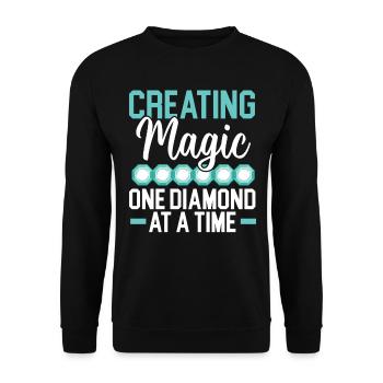 Outils de peinture au diamant Diamond Painter - Sweat-shirt Unisexe - noir - Devant - Alina (178cm) & Michal (187cm)