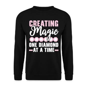 Diamond painting hand tools diamond painter - Unisex Sweatshirt - black - Front - Alina (178cm) & Michal (187cm)
