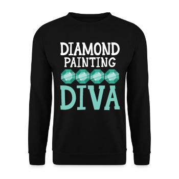 Outils de peinture au diamant Diamond Painter - Sweat-shirt Unisexe - noir - Devant - Alina (178cm) & Michal (187cm)