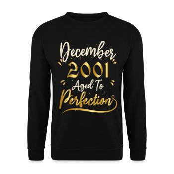 Décembre 2001 Décembre anniversaire December 2001 - Sweat-shirt Unisexe - noir - Devant - Alina (178cm) & Michal (187cm)