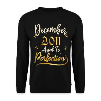 Décembre 2011 Décembre anniversaire December 2011 - Sweat-shirt Unisexe - noir - Devant - Alina (178cm) & Michal (187cm)