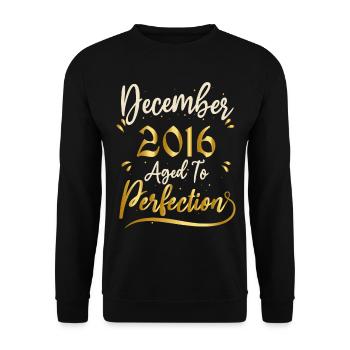 December 2016 December Anniversary December 2016 - Unisex Sweatshirt - black - Front - Alina (178cm) & Michal (187cm)