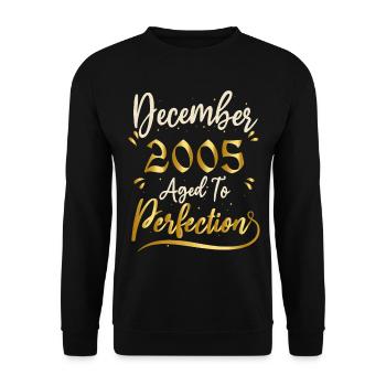 Décembre 2005 Décembre anniversaire December 2005 - Sweat-shirt Unisexe - noir - Devant - Alina (178cm) & Michal (187cm)