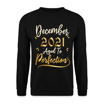 Décembre 2021 Décembre anniversaire December 2021 - Sweat-shirt Unisexe - noir - Devant - Alina (178cm) & Michal (187cm)