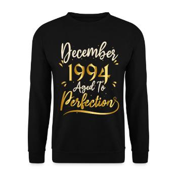 Dezember 1994 Dezember Jahrestag Dezember 1994 - Unisex Pullover - Schwarz - Vorne - Alina (178cm) & Michal (187cm)