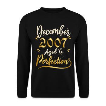 Décembre 2007 Décembre anniversaire December 2007 - Sweat-shirt Unisexe - noir - Devant - Alina (178cm) & Michal (187cm)