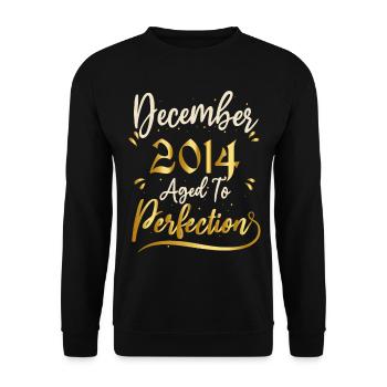 Décembre 2014 Décembre anniversaire December 2014 - Sweat-shirt Unisexe - noir - Devant - Alina (178cm) & Michal (187cm)