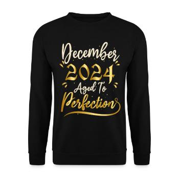 Dezember 2024 Dezember Jubiläum Dezember 2024 - Unisex Pullover - Schwarz - Vorne - Alina (178cm) & Michal (187cm)