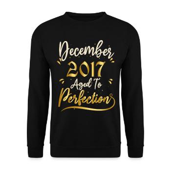 December 2017 December Anniversary December 2017 - Unisex Sweatshirt - black - Front - Alina (178cm) & Michal (187cm)