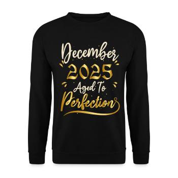 Décembre 2025 Décembre anniversaire December 2025 - Sweat-shirt Unisexe - noir - Devant - Alina (178cm) & Michal (187cm)