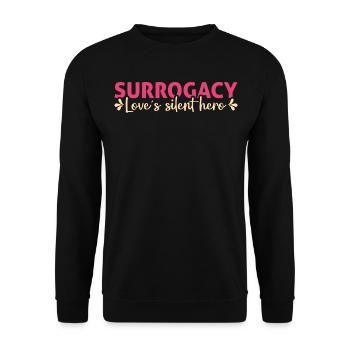 Surrogacy - Love's Silent Hero - Leihmutter - Unisex Pullover - Schwarz - Vorne - Alina (178cm) & Michal (187cm)