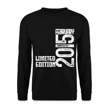 Cadeau Anniversaire Février 2015. February 2015. - Sweat-shirt Unisexe - noir - Devant - Alina (178cm) & Michal (187cm)