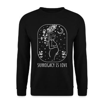 La maternité de substitution, c’est l’amour - Mère porteuse - Sweat-shirt Unisexe - noir - Devant - Alina (178cm) & Michal (187cm)