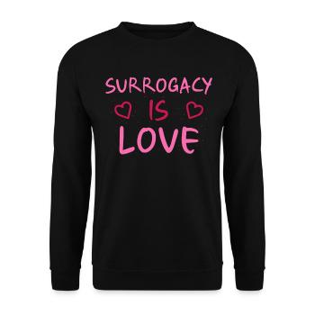 La maternité de substitution, c’est l’amour - Mère porteuse - Sweat-shirt Unisexe - noir - Devant - Alina (178cm) & Michal (187cm)
