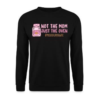 Not The Mom Just The Oven - Leihmutter - Unisex Pullover - Schwarz - Vorne - Alina (178cm) & Michal (187cm)