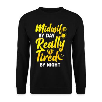 Nurse Midwife Birth Worker Midwife - Unisex Sweatshirt - black - Front - Alina (178cm) & Michal (187cm)