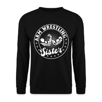 Bras De Fer Soeur Bras De Fer Sis - Sweat-shirt Unisexe - noir - Devant - Alina (178cm) & Michal (187cm)