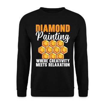 Diamond painting hand tools diamond painter - Unisex Sweatshirt - black - Front - Alina (178cm) & Michal (187cm)