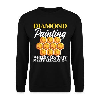 Outils de peinture au diamant Diamond Painter - Sweat-shirt Unisexe - noir - Devant - Alina (178cm) & Michal (187cm)
