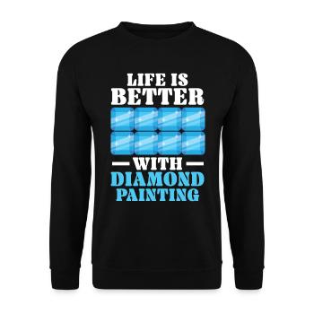 Outils de peinture au diamant Diamond Painter - Sweat-shirt Unisexe - noir - Devant - Alina (178cm) & Michal (187cm)