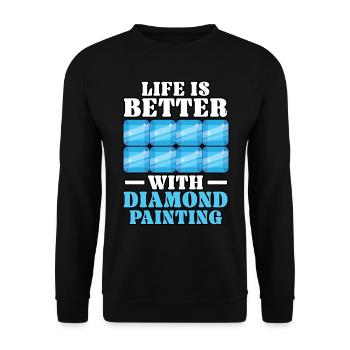 Outils de peinture au diamant Diamond Painter - Sweat-shirt Unisexe - noir - Devant - Alina (178cm) & Michal (187cm)