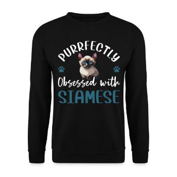 Obsédé par le siamois - Sweat-shirt Unisexe - noir - Devant - Alina (178cm) & Michal (187cm)