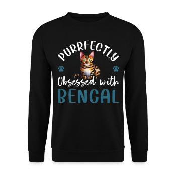 Obsédé par le Bengale - Sweat-shirt Unisexe - noir - Devant - Alina (178cm) & Michal (187cm)