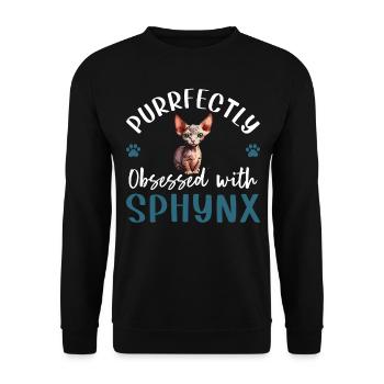 Obsédé par le Sphynx - Sweat-shirt Unisexe - noir - Devant - Alina (178cm) & Michal (187cm)