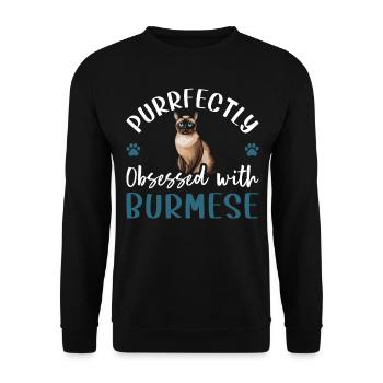 Obsédé par le birman - Sweat-shirt Unisexe - noir - Devant - Alina (178cm) & Michal (187cm)