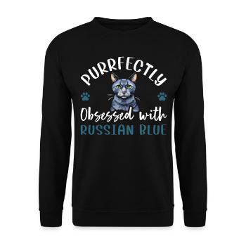Obsédé par le bleu russe - Sweat-shirt Unisexe - noir - Devant - Alina (178cm) & Michal (187cm)