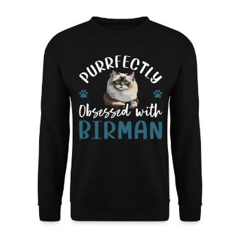 Obsédé par le Birman - Sweat-shirt Unisexe - noir - Devant - Alina (178cm) & Michal (187cm)