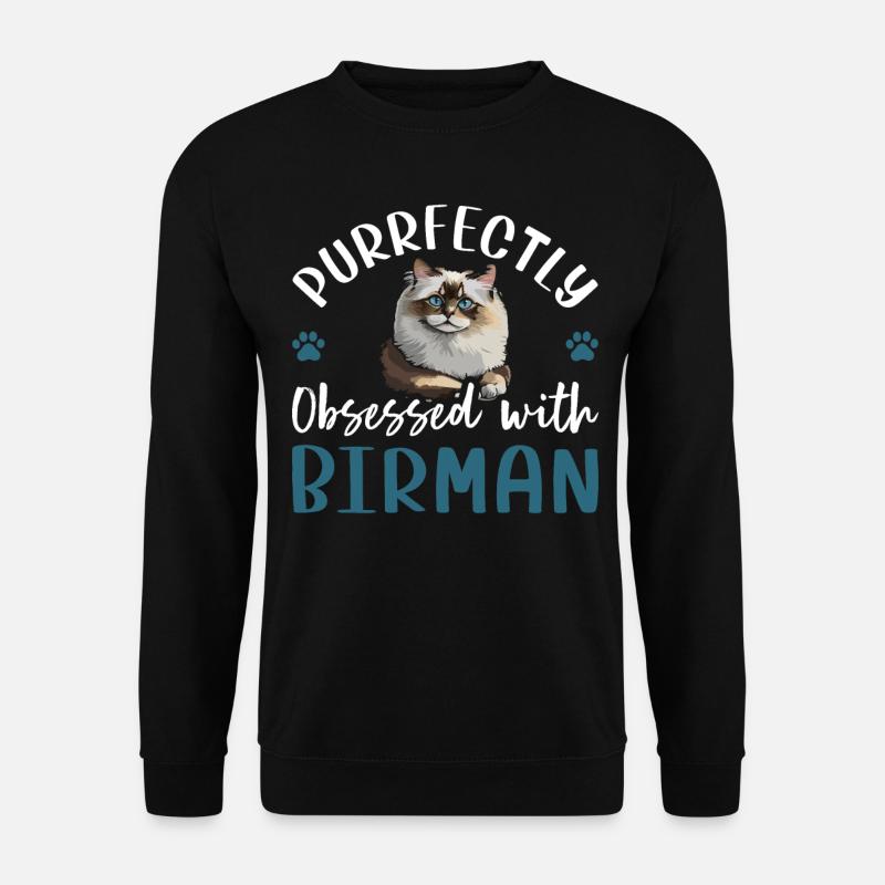 Purrfectly Obsessed With Birman - Unisex Pullover - Schwarz