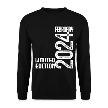 February 2024 Birthday Gift. February 2024. - Unisex Sweatshirt - black - Front - Alina (178cm) & Michal (187cm)