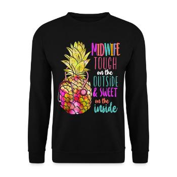 Nurse Midwife Birth Worker - Unisex Sweatshirt - black - Front - Alina (178cm) & Michal (187cm)