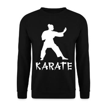 Karate - Unisex Pullover - Schwarz - Vorne - Alina (178cm) & Michal (187cm)